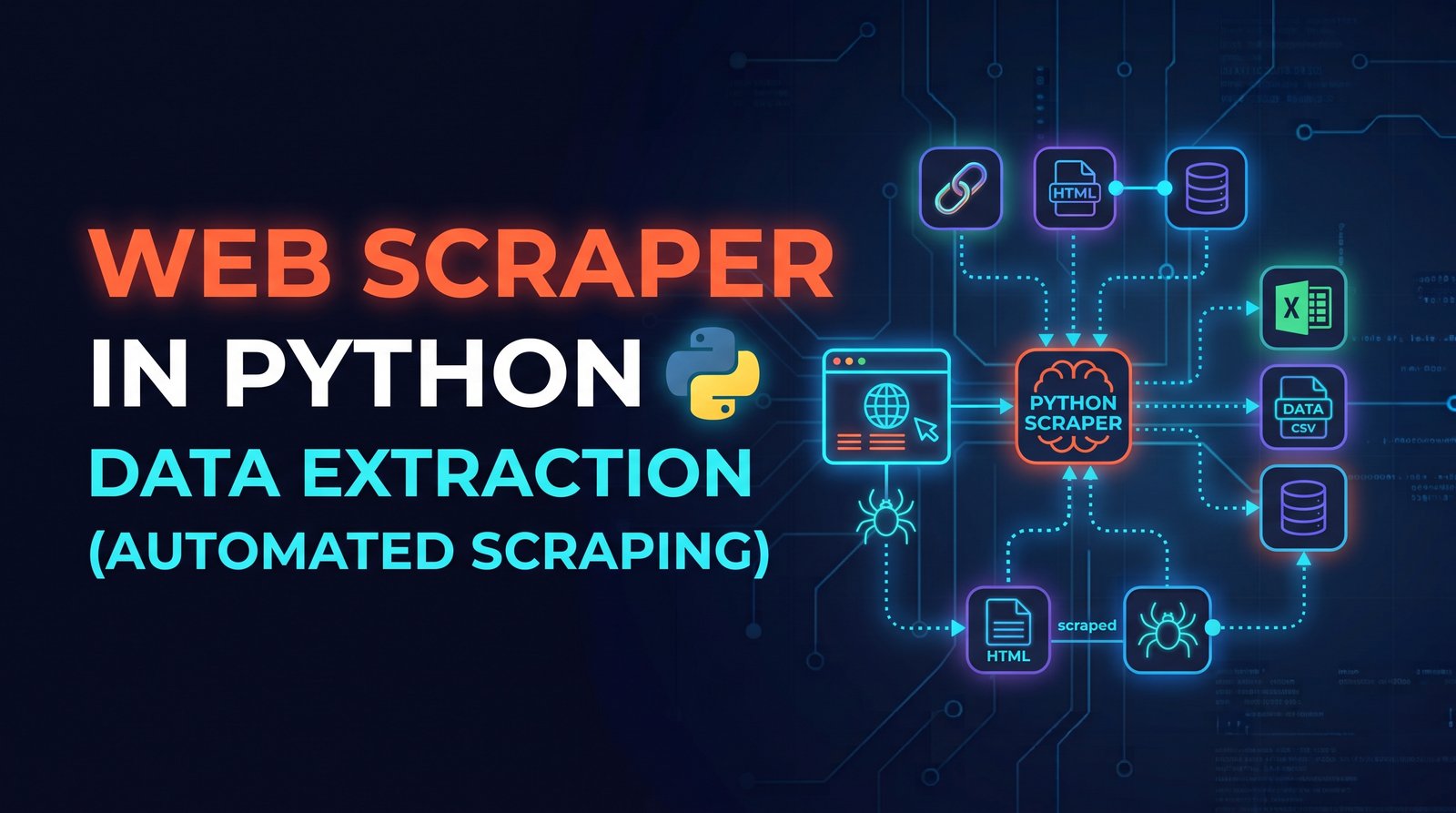 I will build a custom Python web scraper to extract data from any website